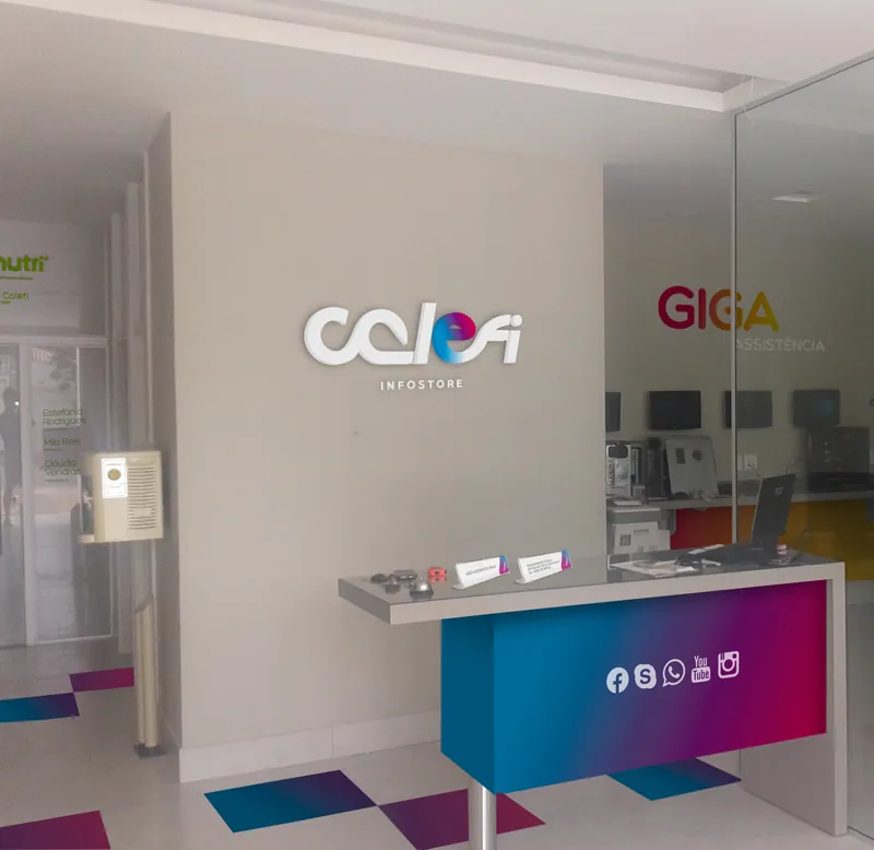 Entrada da loja Calefi Informática